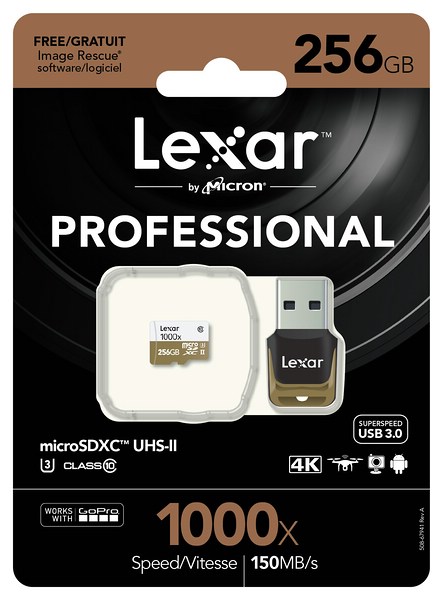 Neu bei Lexar: 256 GB High-Performance 1000x microSD UHS-II (U3)-Karte