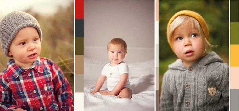 EbbertCollage Farbgestaltung in der Baby- und Kinderfotografie