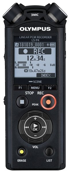 Olympus LS-P4: 3 Mikrofone und erstmals FLAC-Aufnahme/-Wiedergabe