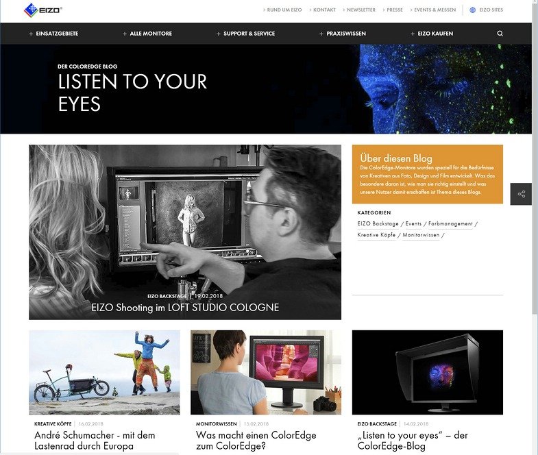 k_Blog Neu bei EIZO: ColorEdge-Blog LISTEN TO YOUR EYES