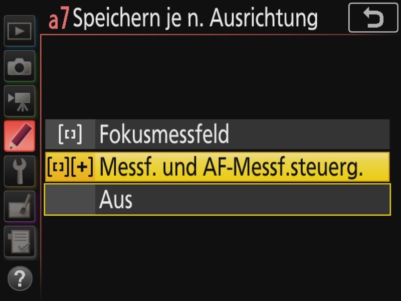 Nikon D850: Autofokusmessfelder und Messfeldsteuerungen