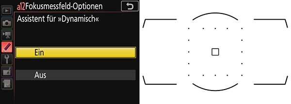 Nikon D850: Autofokusmessfelder und Messfeldsteuerungen