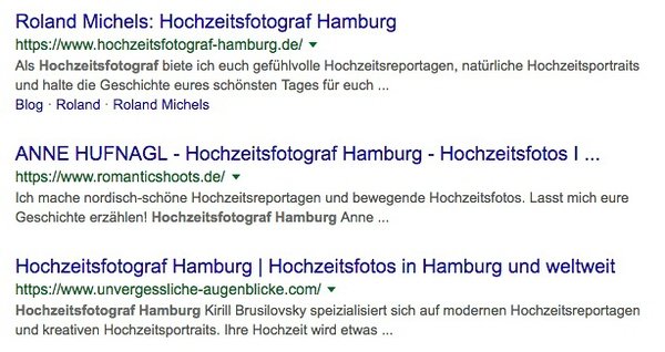 Suchmaschinen-Optimierung für Fotografen-Websites