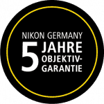Nikon: 5 Jahre Garantie Logo