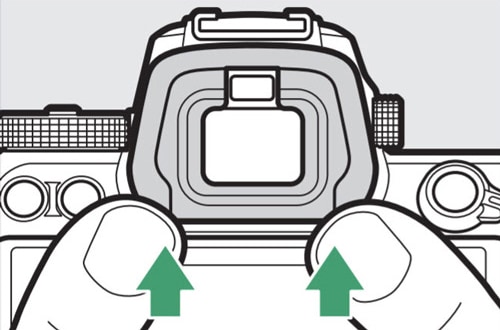 Nikon erklärt: Reinigung des Augensensors der Z6 oder Z7 Grafik: Augenmuschel entfernen