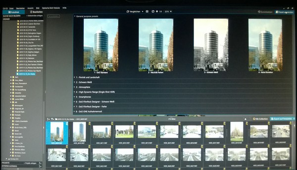 Testbericht DxO PhotoLab 3: Screenshot Preset Vorschläge des Programms