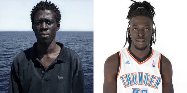 MALICK. Gambia (1998). Left - 1. August 2016 (Mediterranean sea - libya). Right - 26. June 2019 (Italy). © Cesar Dezfuli, Spain, Finalist, Professional, Portraiture, 2020 Sony World Photography Awards SWPA