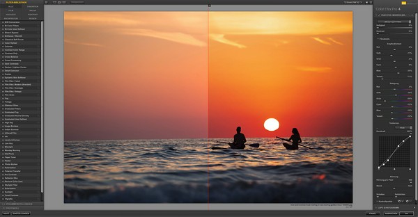 Screenshot der Bildearbeitung mit der Nik Collection 2.5 by DxO