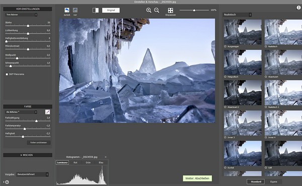 Produkttest: HDRsoft Photomatix Pro Screenshot