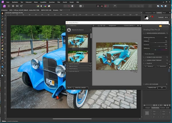 Screenshot Anwendung Analog Efex der Nik Collection 3 by DxO