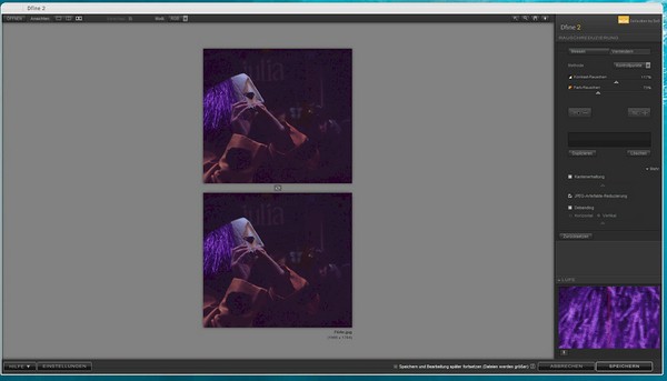 Screenshot Anwendung Dfine der Nik Collection 3 by DxO
