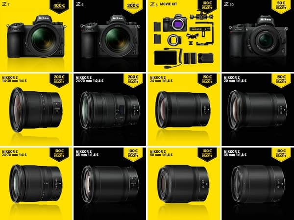Screenshot Aktionsprodukte Auf in die Nikon Z Wochen!