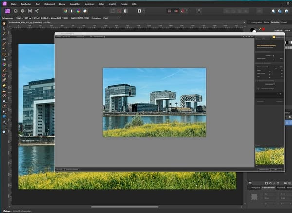 Screenshot Anwendung Sharpener Pro der Nik Collection 3 by DxO