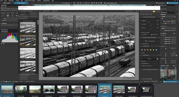 Screenshot Anwendung Silver Efex Pro der Nik Collection 3 by DxO