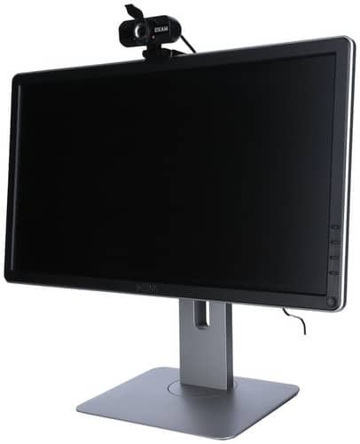 Rollei R-100 Cam Webcam auf Monitor montiert
