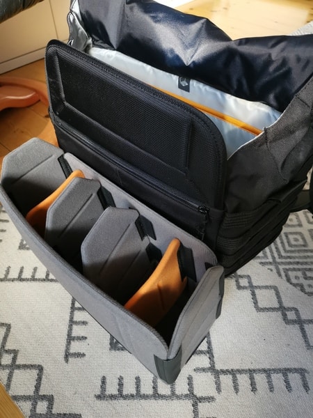 Das Innenleben der Messengertasche ProTactic MG 160 AW II von Lowepro