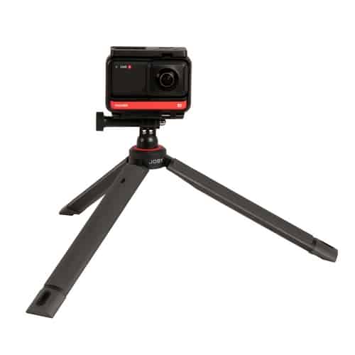 JOBY TelePod Sport mit Kamera und Einsatz als Tischstativ