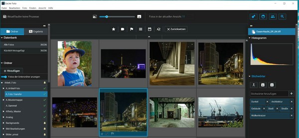 Screenshot der Software Excire