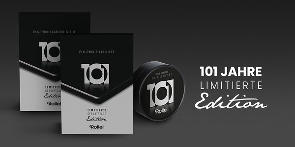 Grafik zum 101. Geburtstag der Marke Rollei