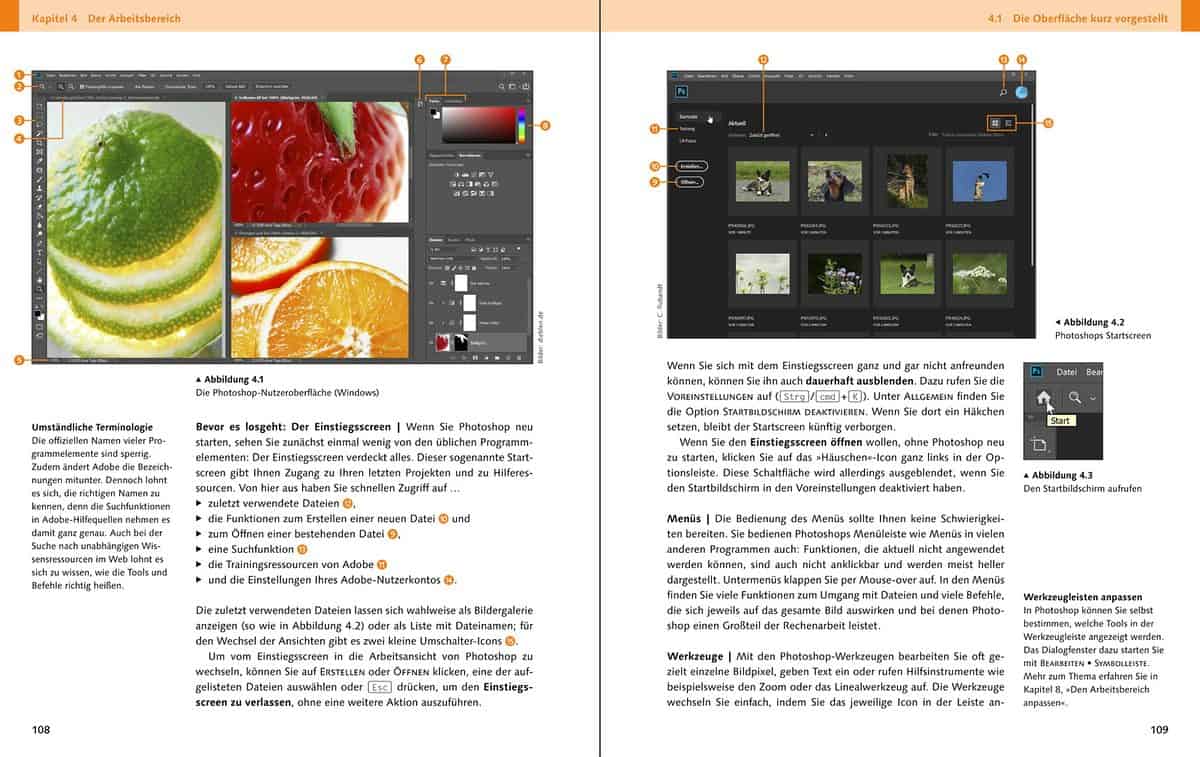 Doppelseite aus Adobe Photoshop, das umfassende Handbuch, Rheinwerk Verlag Doppelseite aus Adobe Photoshop, das umfassende Handbuch, Rheinwerk Verlag