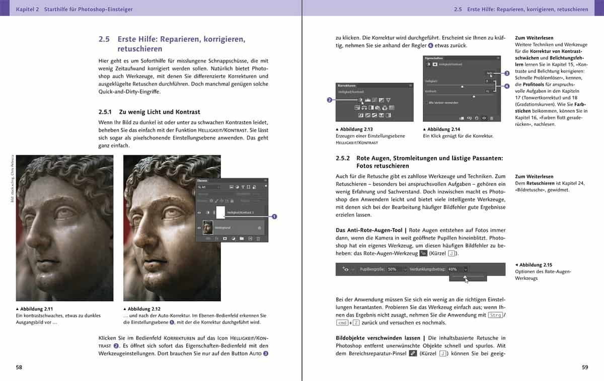 Doppelseite aus Adobe Photoshop, das umfassende Handbuch, Rheinwerk Verlag Doppelseite aus Adobe Photoshop, das umfassende Handbuch, Rheinwerk Verlag
