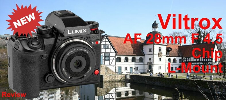 Titelcollage zum Test des Viltrox AF 28mm F4.5 Chip L mit Beispielaufnahmen aus der Praxis
