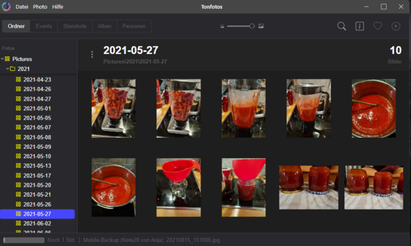 TonfotosSync sortiert übertragene Smartphone-Fotos automatisch nach Aufnahmedatum in Tagesordner. TonfotosSync sortiert übertragene Smartphone-Fotos automatisch nach Aufnahmedatum in Tagesordner.