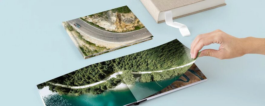 Reise-Fotobuch von Saal Digital mit großformatigen Landschaftsaufnahmen Reise-Fotobuch von Saal Digital mit großformatigen Landschaftsaufnahmen
