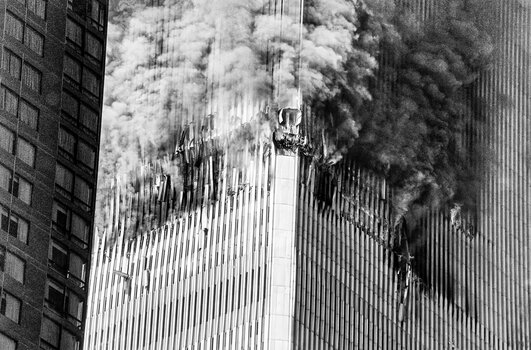 World Trade Center am 11. September 2001, fotografiert von Helmut Fricke