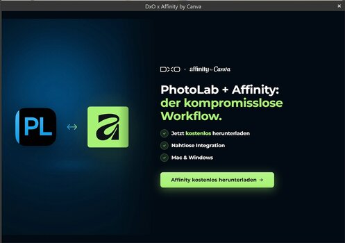 DxO PhotoLab 10.1 und Affinity by Canva