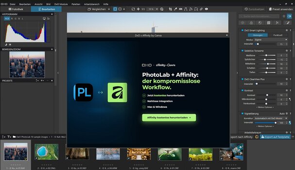 Affinity-Integration in DxO PhotoLab 10.1