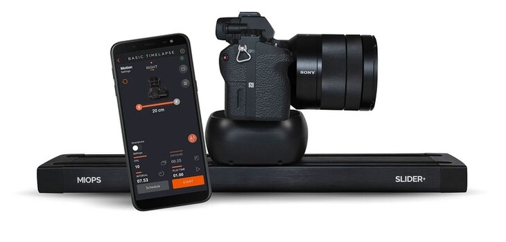 Rollei: MIOPS Slider+ Produktbild mit Smartphonesteuerung