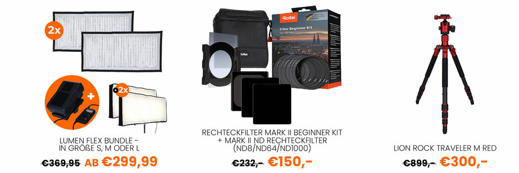 Rollei Rabattaktion zum Weltfototag: drei Angebotsprodukte Rollei Rabattaktion zum Weltfototag: drei Angebotsprodukte