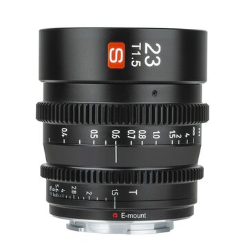 Viltrox Cine-Objektiv S 23 mm T/1.5 mit Sony E-Mount Viltrox Cine-Objektiv S 23 mm T/1.5 mit Sony E-Mount