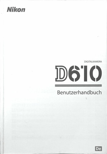 Original-Handbuch für Nikon D610