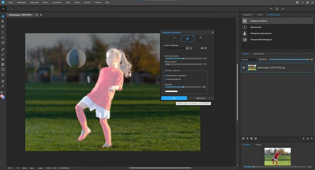 ACDSee Gemstone Photo Editor 12, Tool Auswahl verfeinern