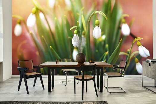 Esszimmer: Alu-Spannrahmen von La-Melle mit Blumenmotiv