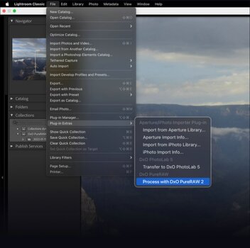 Screenshot: DxO PureRAW 2 in Lightroom öffnen