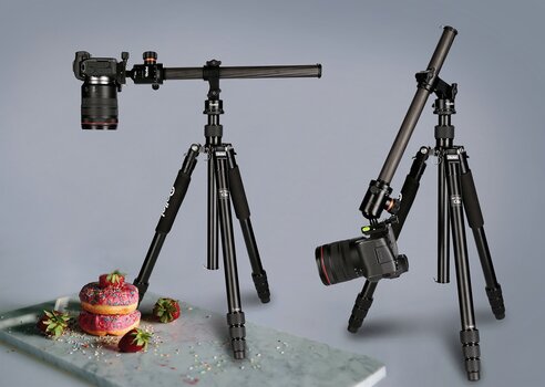 Zwei Anwendungsbeispiele in der Foodfotografie für den Winkel-Arm von Rollei für Stative