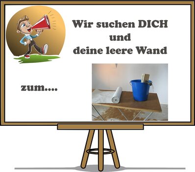 Wir suchen dich und deine leere Wand für einen Test der Fototapeten von La-Melle
