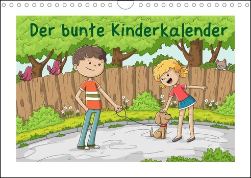 Coverbild des illustrierten Kalenders Der bunte Kinderkalender von Gabi Wolf Coverbild des illustrierten Kalenders Der bunte Kinderkalender von Gabi Wolf