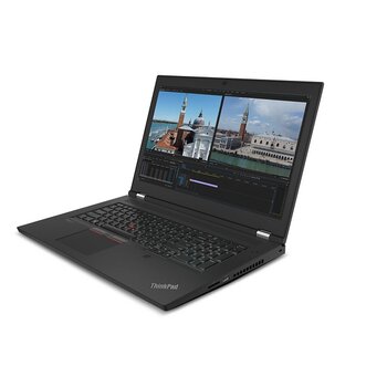Lenovo Laptop seitlich und aufgeklappt