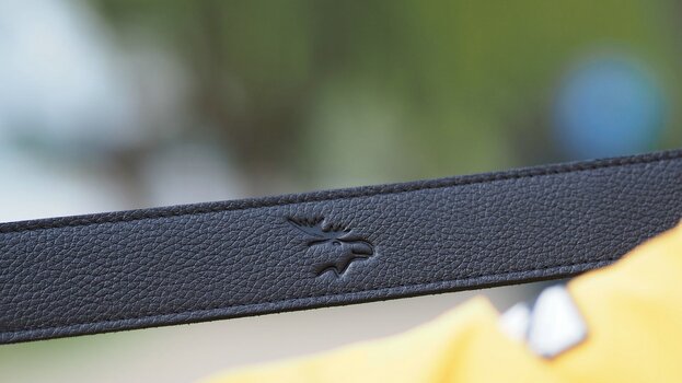 Detailaufnahme: EDDYCAM - EASY Kameragurt schwarz mit Logo 