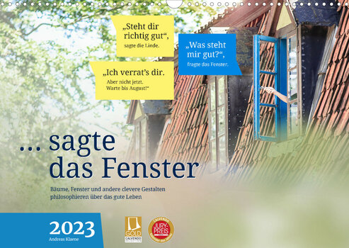 Deckblatt des Kalenders „...sagte das Fenster“ von Andreas Kläne Deckblatt des Kalenders „...sagte das Fenster“ von Andreas Kläne