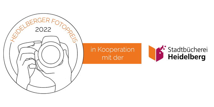 Logo Heidelberger Fotopreis, daneben Logo der Stadtbücherei Heidelberg