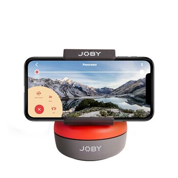 Produktbild Joby Spin mit quer montiertem Smartphone