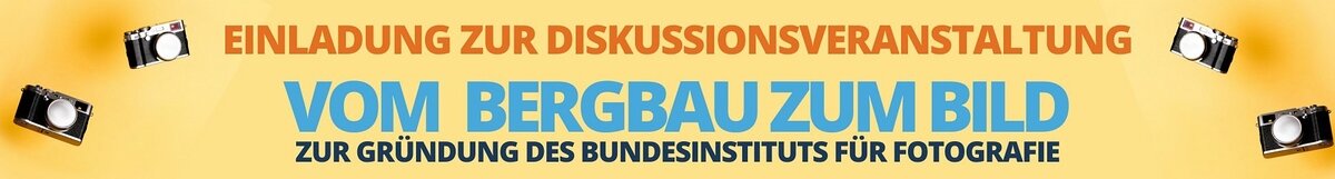 Grafik: Einladung zur Podiumsdiskussion Vom Bergbau zum Bild