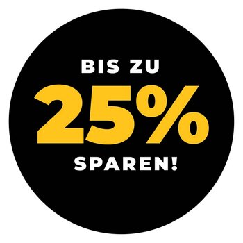 Grafik bis zu 25% sparen Grafik bis zu 25% sparen