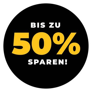 Grafik bis zu 50% sparen Grafik bis zu 50% sparen