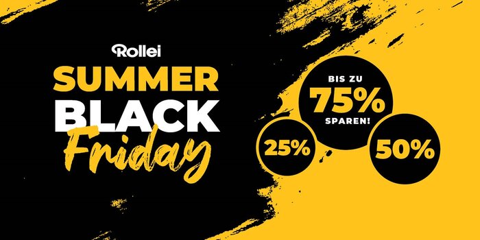 Grafik Sommeraktion von Rollei mit 25, 50 und bis zu 75% Rabatt Grafik Sommeraktion von Rollei mit 25, 50 und bis zu 75% Rabatt